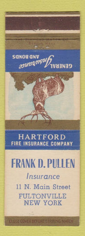 Matchbook Cover - Hartford Insurance Frank Pullen Fultonville NY
