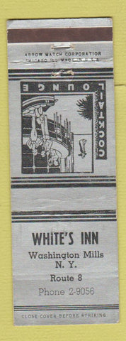 Matchbook Cover - White's Inn Washington Mills NY ARROW