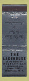 Matchbook Cover - The Lakehouse Middleville NY