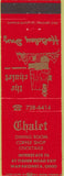 Matchbook Cover - Chalet Holiday Inn Wapakoneta OH