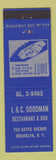 Matchbook Cover - I&C Goodman Restaurant Bar Brooklyn NY
