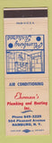 Matchbook Cover - Ehrman's Plumbing Heating Hamburg NY