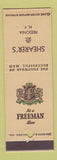 Matchbook Cover - Freeman Men's Shoes Shearer's Fredonia NY