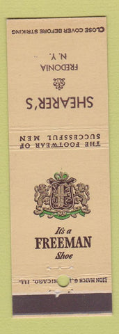Matchbook Cover - Freeman Men's Shoes Shearer's Fredonia NY
