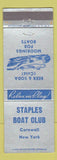 Matchbook Cover - Staples Boat Club Cornwall NY
