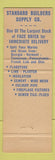 Matchbook Cover - Standard Building Supply Rochester NY