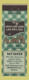 Matchbook Cover - Ray Baron Deli Minneapolis MN