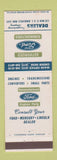 Matchbook Cover - Ford Remanufacturer Minneapolis MN