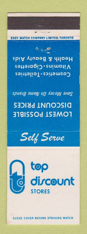 Matchbook Cover - Top Discount Stores Canada