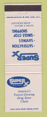 Matchbook Cover - Super X Drug Stores