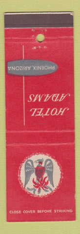 Matchbook Cover - Hotel Adams Phoenix AZ