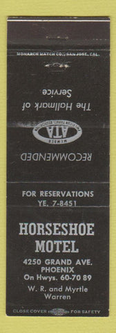 Matchbook Cover - Horseshoe Motel Phoenix AZ