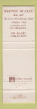 Matchbook Cover - Western Village Phoenix AZ
