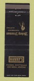 Matchbook Cover Hanny's Hickey Freeman Men's Clothes Phoenix Scottsdale Mesa AZ