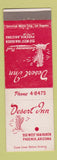Matchbook Cover - Desert Inn Phoenix AZ