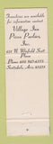 Matchbook Cover - Village Inn Pizza Parlors Phoenix AZ