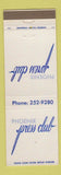 Matchbook Cover - Phoenix Press Club AZ