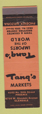 Matchbook Cover - Tang's Markets Phoenix Glendale AZ