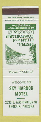 Matchbook Cover - Sky Harbor Motel Phoenix AZ