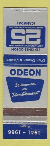 Matchbook Cover - Odean Movie Theatres Canada 1966 WEAR