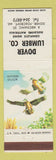 Matchbook Cover - Dover Lumber Dover Foxcroft ME