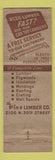 Matchbook Cover - Pine Lumber Milwaukee WI WEAR