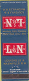 Matchbook Cover - L and N Railroad Louisville Nashville
