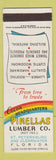 Matchbook Cover - Pinellas Lumber St Petersburg Clearwater FL SAMPLE