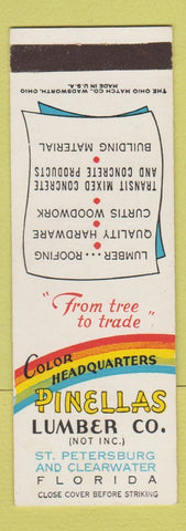 Matchbook Cover - Pinellas Lumber St Petersburg Clearwater FL SAMPLE