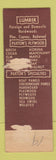Matchbook Cover - Frank Paxton Lumber Denver Colorado WEAR