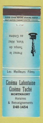 Matchbook Cover - Cinema Lafontaine Movies Montmagny QC WEAR