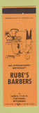 Matchbook Cover - Rube's Barber Shop Cheyenne WY