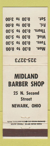 Matchbook Cover - Midland Barber Shop Newark OH