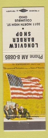 Matchbook Cover - Longview Barber Shop Columbus OH