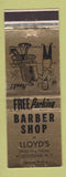 Matchbook Cover - Lloyd's Barber Shop Middletown OH