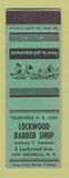 Matchbook Cover - Lockwood Barber Shop New Rochelle NY