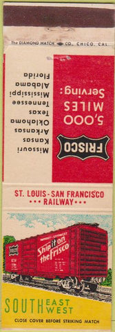 Matchbook Cover - Frisco Lines Railroad St Louis San Francisco