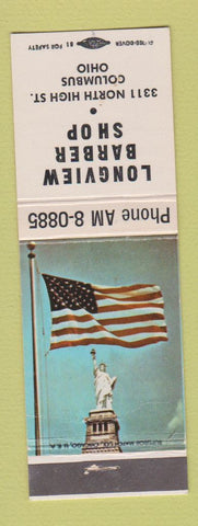 Matchbook Cover - Longview Barber Shop Columbus OH