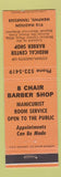 Matchbook Cover - Medical Center Barber Shop Memphis TN
