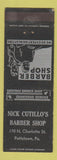 Matchbook Cover - Nick Cutillo's Barber Shop Pottstown PA
