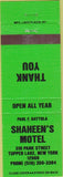 Matchbook Cover - Shanheen's Motel Tupper Lake NY green