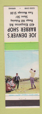 Matchbook Cover - Joe Denver's Barber Shop Pickering ON