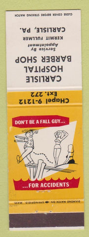 Matchbook Cover - Carlisle Hospital Barber Shop PA