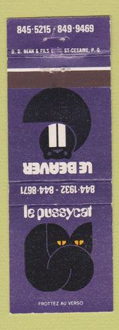 Matchbook Cover - Le Pussycat Beaver Montreal St Laurent QC movies porn #1