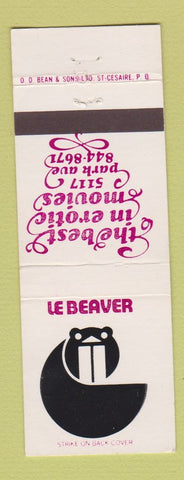 Matchbook Cover - Le Beaver Movies Porn Montreal QC #2
