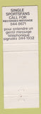 Matchbook Cover - Le Beaver Movies Porn Montreal QC #2