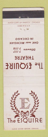 Matchbook Cover - Esquire Theatre Movies Chicago IL