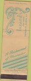 Matchbook Cover - Iszard's Tea Room Elmira NY CREASE