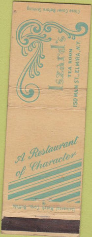 Matchbook Cover - Iszard's Tea Room Elmira NY CREASE