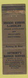 Matchbook Cover - Anthony's Barber Service Philadelphia PA WEAR